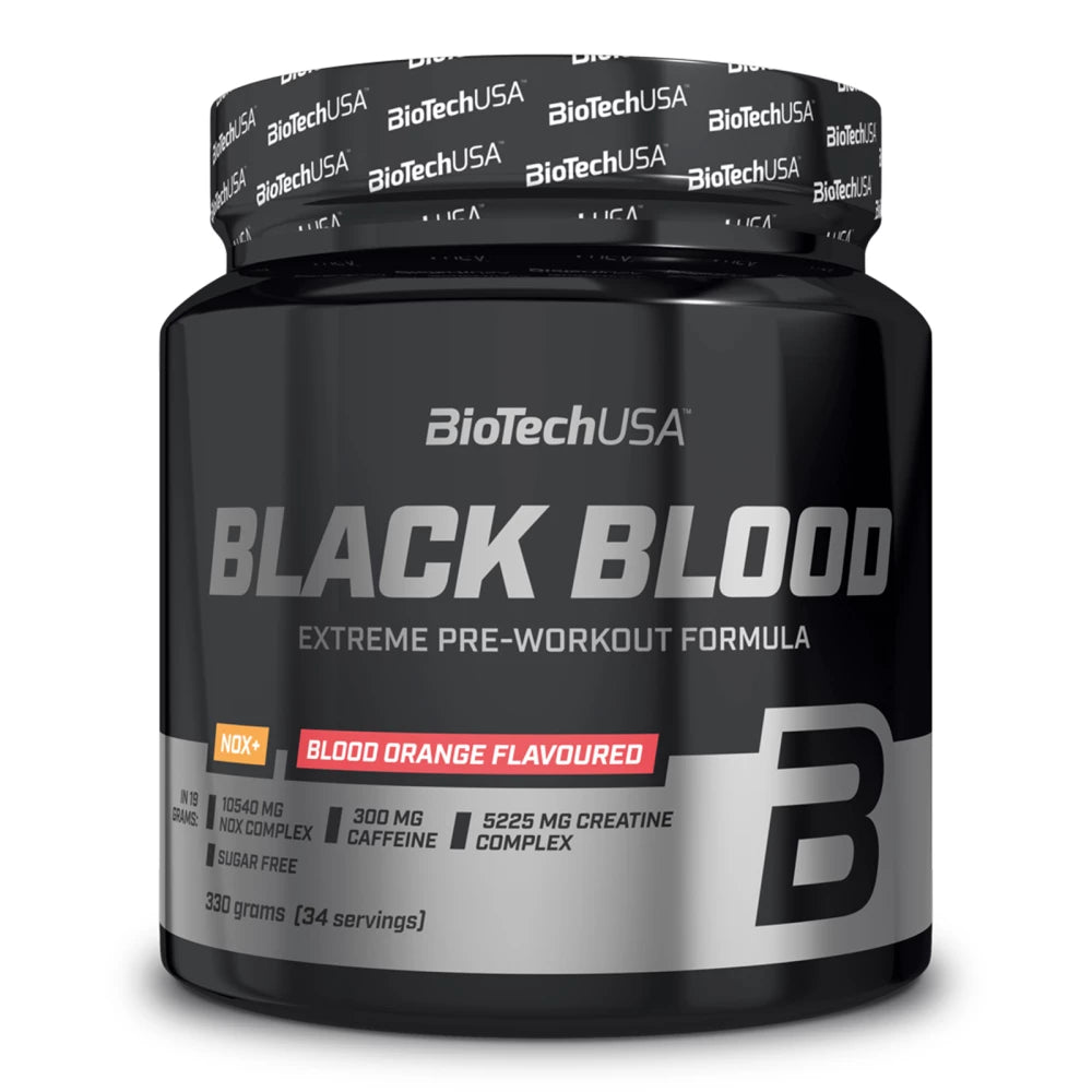 BLACK BLOOD NOX PLUS - 340G PRÉ-ENTRAÎNEMENT BioTech USA