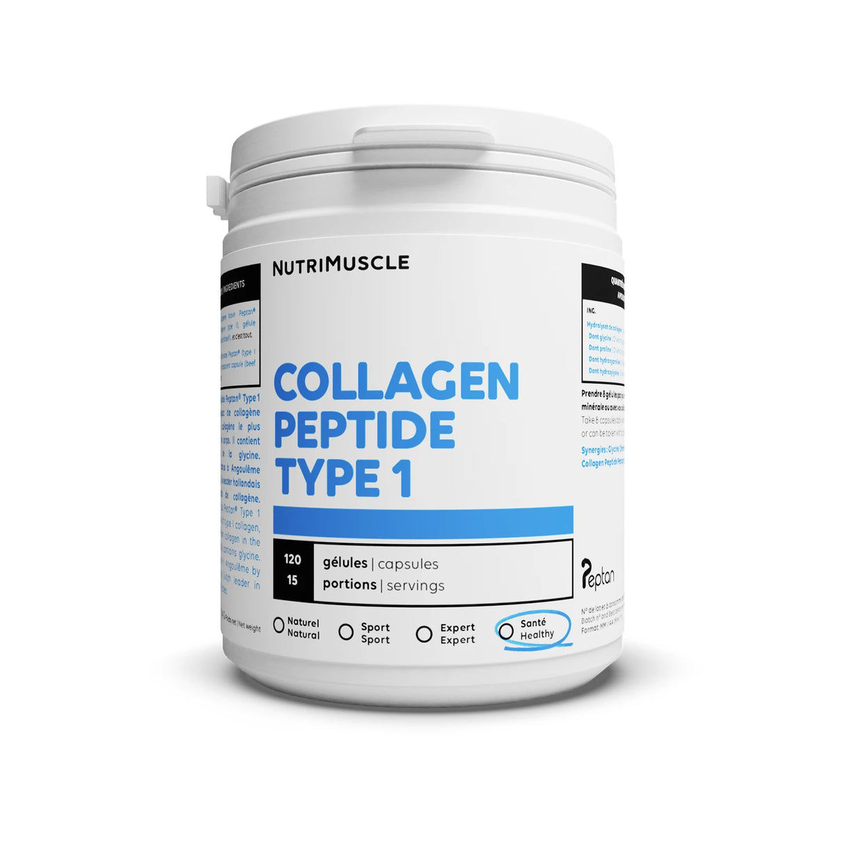 Collagène Peptides Peptan® - 120 Capsule Nutrimuscle